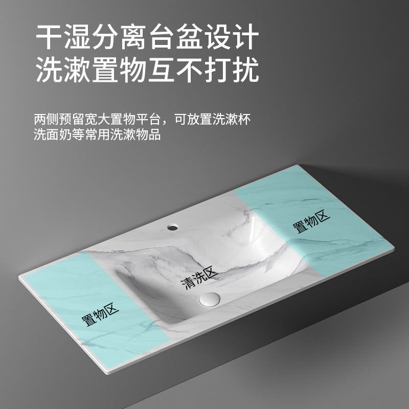 Rock slab hot bending integrated basin toilet seamless rock slab washbasin bathroom taichung basin non-standard corner cutting
