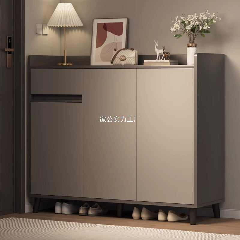 Shoe cabinet household door 2025 new indoor porch cabinet integrated locker solid wood legs multi-layer shoe rack