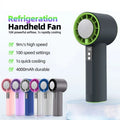high-speed handheld cooling fan usb rechargeable mini digital display turbine violent high wind small fan s006