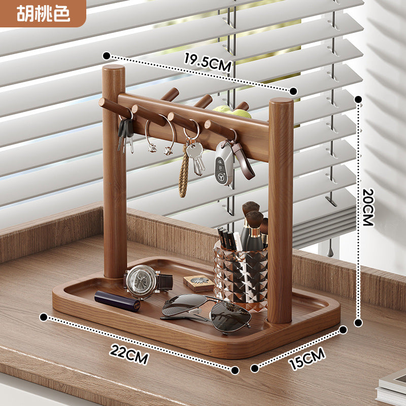 Wooden entryway rack, entrance door, entrance key rack, table decoration, decorative display rack, jewelry storage rack