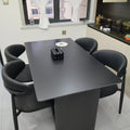 For homecasual black matte slate dining table and chair combination small apartment accessible luxuryfor home rental house dining table rectangular