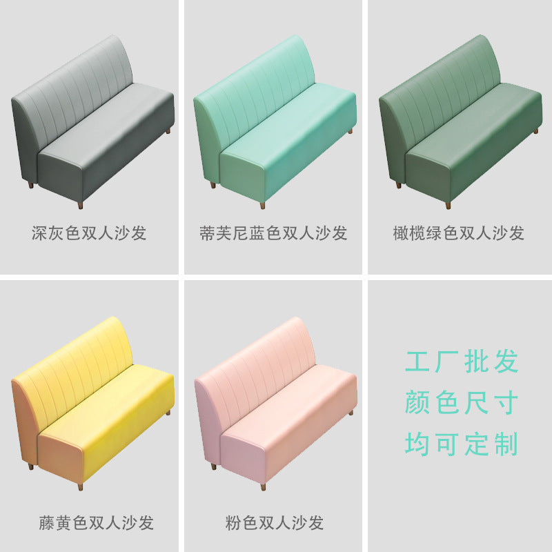 Bar table and chair combination, rock slab canteen dining table, commercial milk tea shop long table, reception and negotiation, cafe small round table