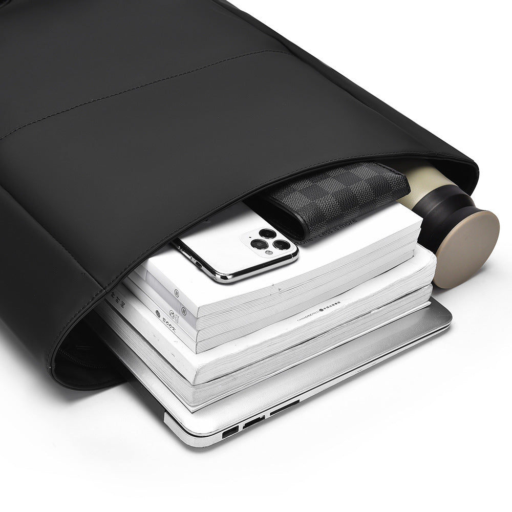 Cross-border backpack men's high-end sense large-capacity business travel backpack college student commuter roll-up backpack