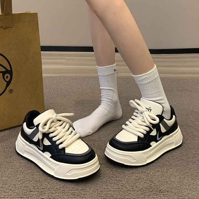 Trending white sneakers for women - autumn's versatile chunky sole, premium style, 2026 new release, unique german army trainers, casual athletic shoes