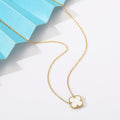 Lucky 18k gold plated four-leaf clover necklace - new women's fashionable and elegant clavicle chain, simple and versatile titanium steel pendant