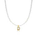 new arrival imitation pearl necklace niche style design 26 english letter pendant necklace classy sense collarbone chain necklace