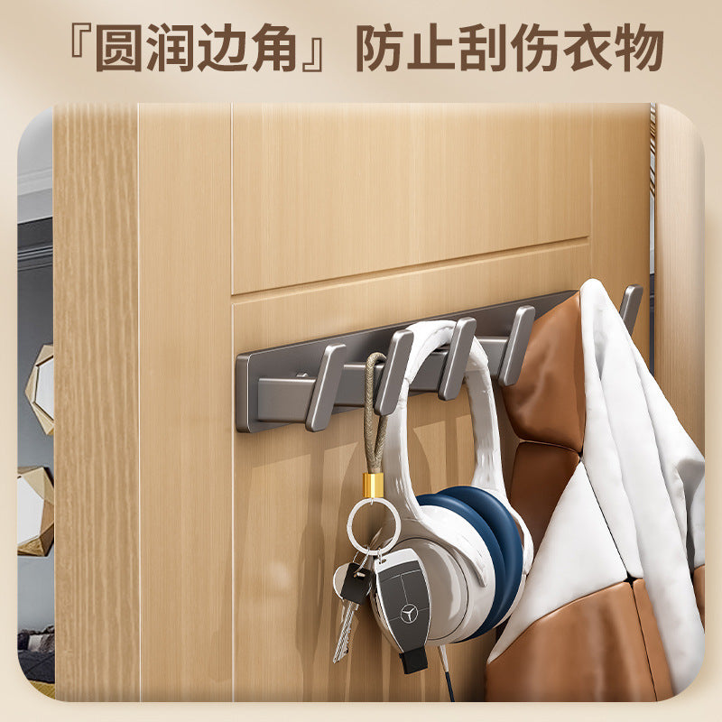 No punching hook, clothes hook, door back, entrance wall hanging row hook, bathroom door back sticky hook, storage space aluminum
