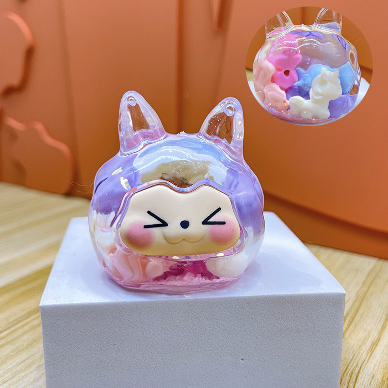 oversized three-dimensional quicksand KIKI shopping mall blind box figure desktop ornament car pendant DIY jewelry accessories