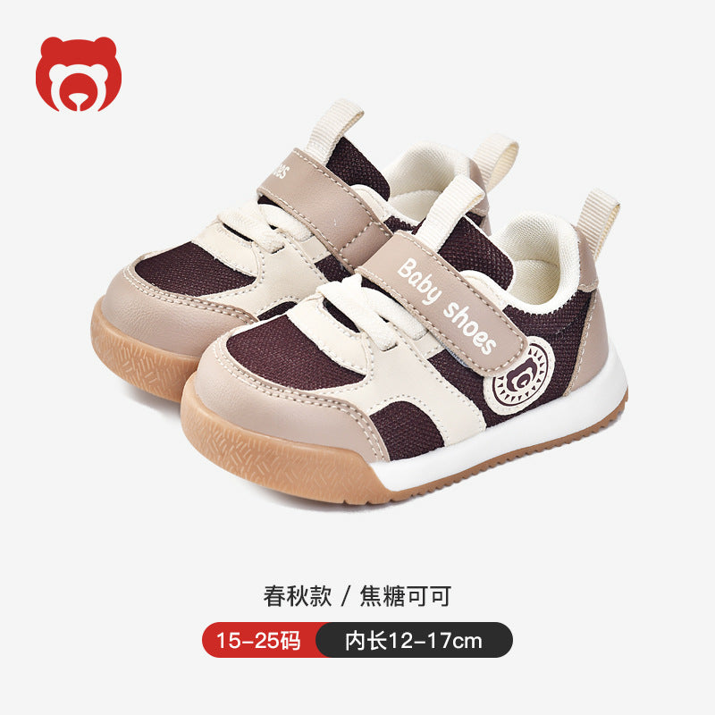 Toddler shoes for boys, spring and autumn infant shoes, soft sole functional cartoon shoes for babies aged 1-3, boys' shoes