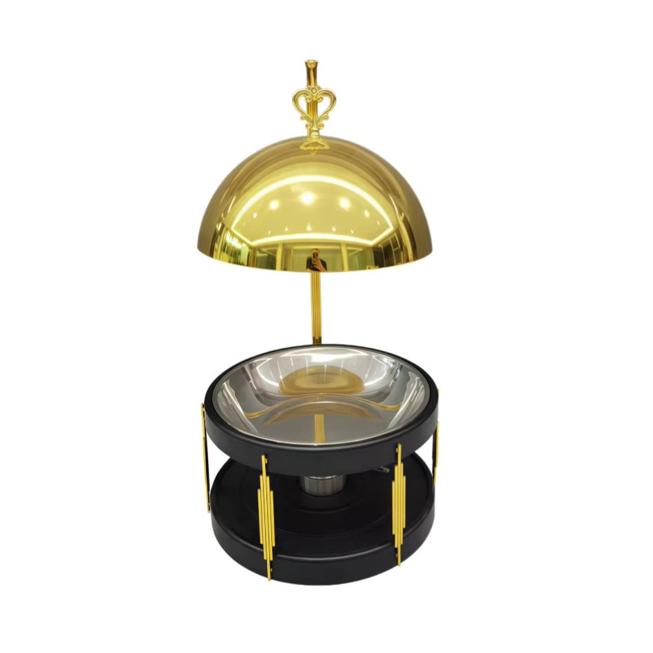Gold stainless steel buffet warmer - 8l large capacity hotel wedding hanging insulated buffet stove - in stock & wholesale