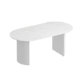 Custom-made nordic cream style dining table, round wabi-sabi desk, vintage home designer office table