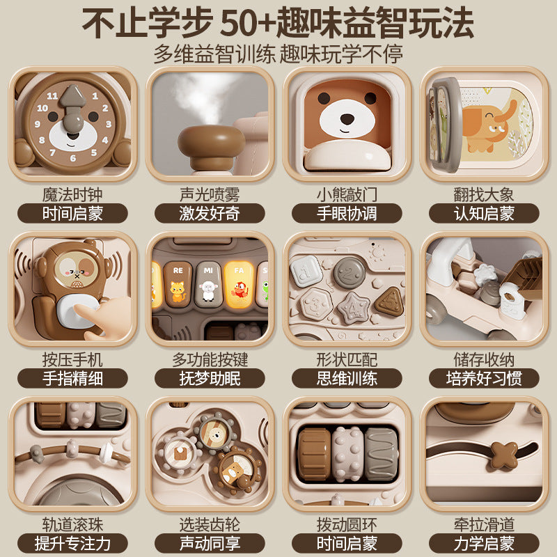 Baby multifunctional 5-in-1 walker stroller, educational anti-tip spray glider, cross-border hot-selling toy