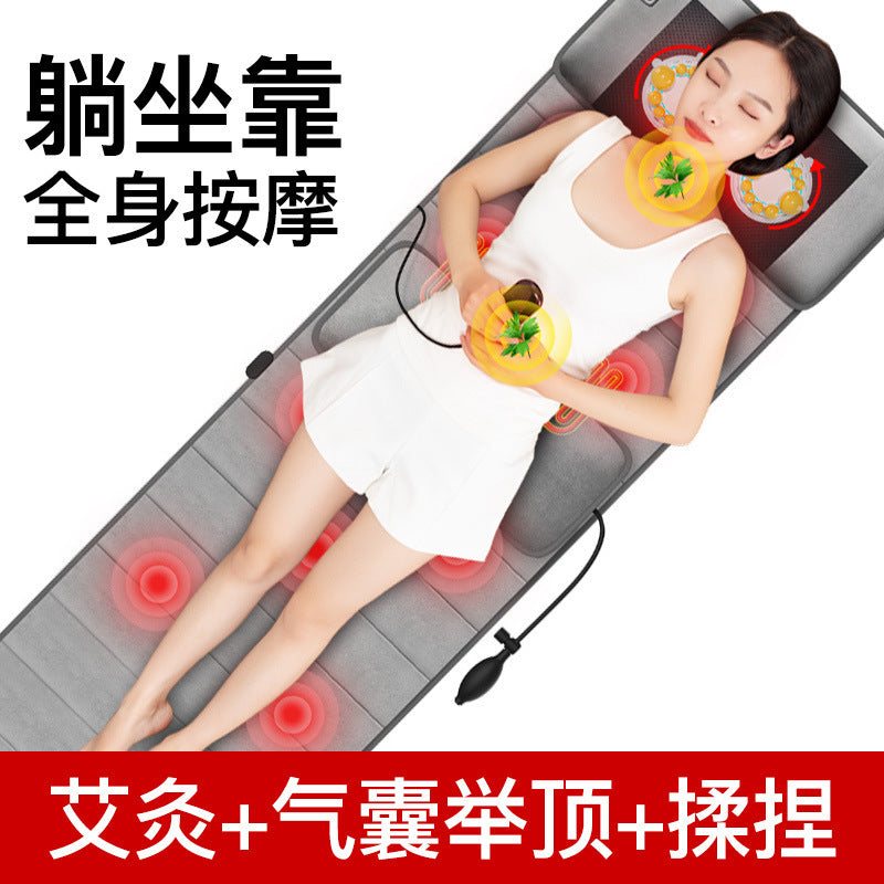 massage mattress, foldable full-body cervical massager, multi-functional home use hot compress lumbar support chair cushion - wholesale