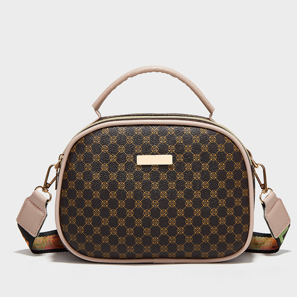 Women's bag women's 2022 new circle pattern iron sheet decorative crossbody portable ribbon