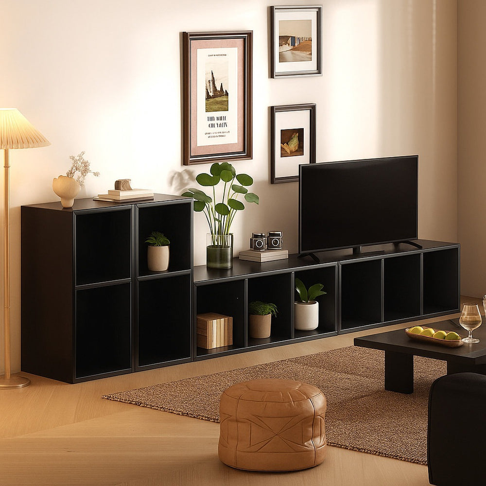Bookshelf floor-standing locker all-in-one wall-mounted kids bookcase living room reading simple storage combination plaid cabinet bookshelf