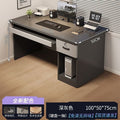 Modern home computer desk with lock, office desk, simple executive desk, office staff desk, student desk, wooden desk