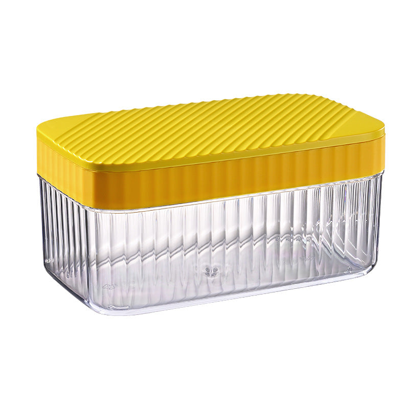 Ice cube ice box mold ice grid food grade soft silicone household large-capacity storage box frozen ice cream ice making artifact