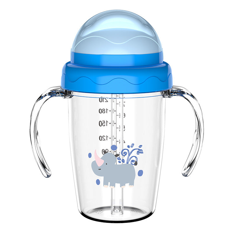 English boxed baby water cup baby learning drinking cup with handle direct drinking cup children's water cup anti-drop and leak-proof straw cup