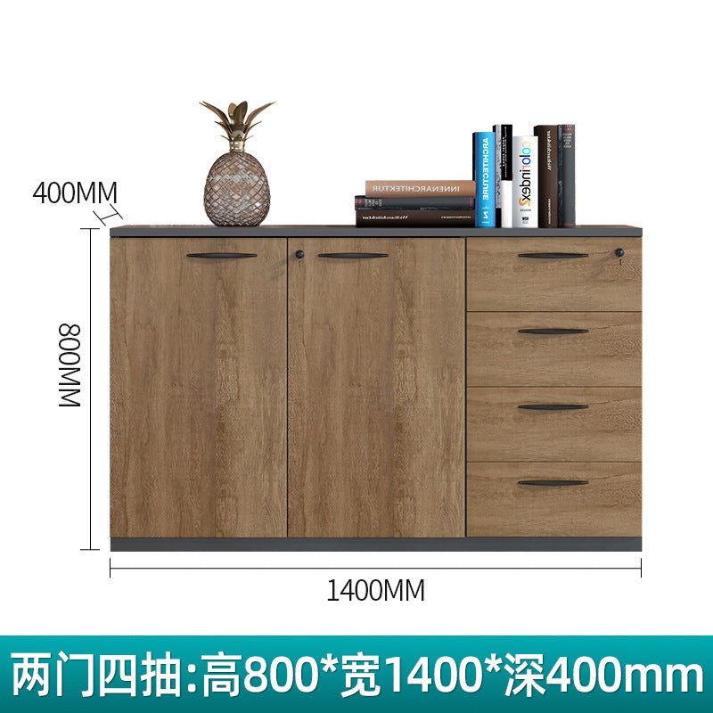 File cabinet low cabinet office storage cabinet drawer with lock information cabinet floor cabinet tea cabinet wooden