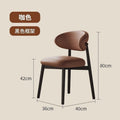 French cream solid wood dining chair for home modern casual dining table chair accessible luxury designer restaurant back chair