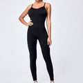 adjustable thin strap elastic one-piece yoga suit with chest pad and nude one-piece fitness one-piece yoga suit