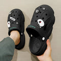 Crocs men's summernew arrival outdoor beach thick solenon-slip sandals toe-cap half slippers men2025outwear