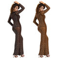 C7080 cross-border   independent station fashion women's hot diamond long sleeve one-shoulder dress
