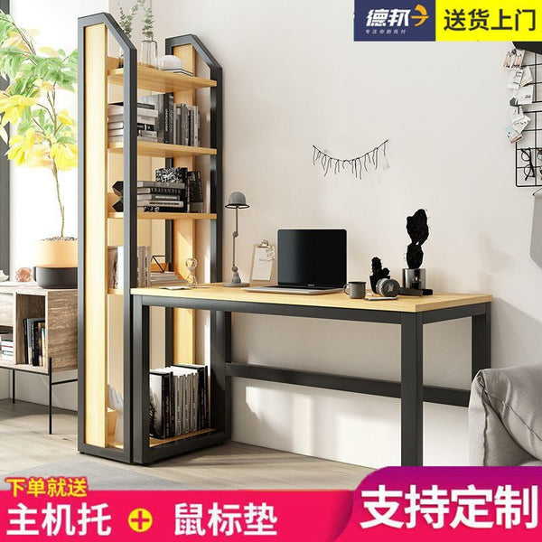 Computer Desktop Bookcase Desk Bookshelf Combination Home Study Table Simple Bedroom Student Writing Table