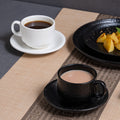 Simple stylishpure color embossed coffee cup and saucer for home ceramic cup cafe latte art cup restaurant afternoon tea photo