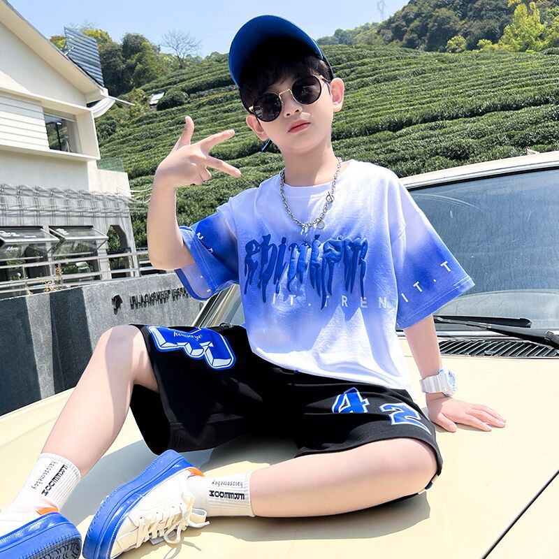 Boys' summer outfit set: new  lightweight summer style for older boys - sporty, cool, and trendy