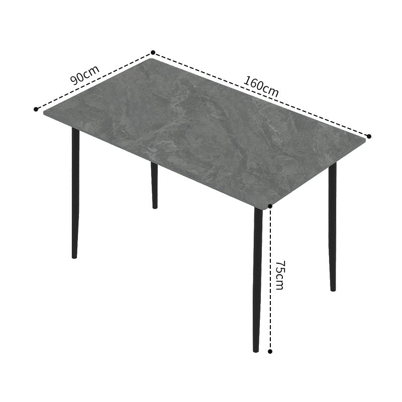 Source factory personalized slate metal frame rectangular for home small apartment rental house casualaccessible luxury dining table