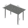 Source factory personalized slate metal frame rectangular for home small apartment rental house casualaccessible luxury dining table