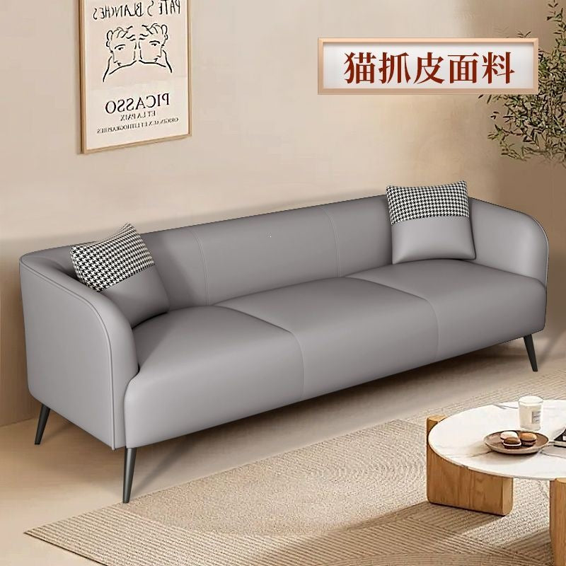 Fully assembled technical fabric sofa small apartment scandinavian double two or three people living room rental apartment popular style simple