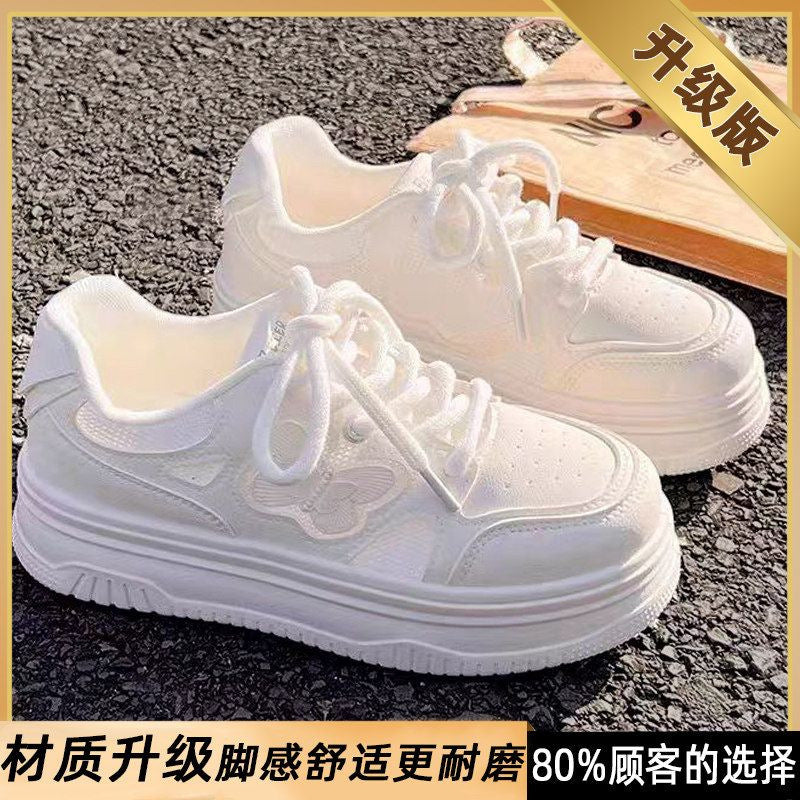Girls' white sneakers - summer  new collection: kids' breathable mesh athletic shoes, lightweight canvas sneakers for girls and students