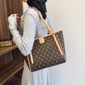 2025 new cross-border women's bag: large capacity, versatile tote, underarm bag, commuter bag, export quality, textured mommy bag