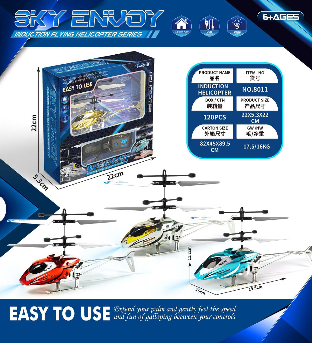 remote control aircraft model, rechargeable, drop-resistant, 3.5-channel, new sensor helicopter, children's flying toy for boys