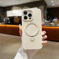 Suitable for apple 17promax mobile phone case liquid silicone magnetic holder iphone15 protective cover 12promax