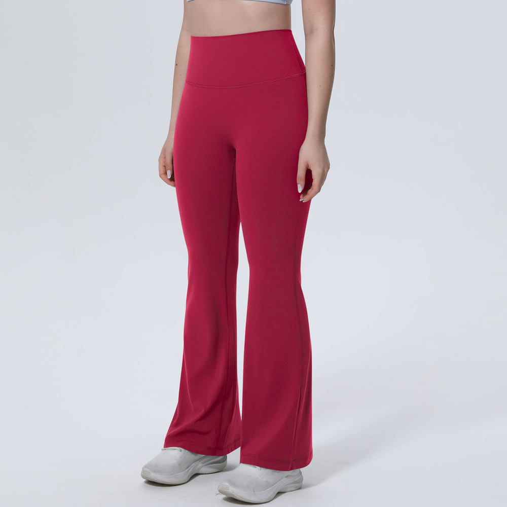New barely-there high-waisted yoga pants: tummy control, butt lift, wide leg flare leggings for outdoor running, fitness, and sports - women's yoga apparel