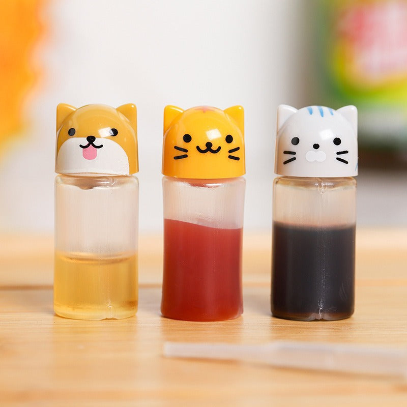 Household kitchen squeeze bottle mini portable food grade condiment bottle honey salad squeeze sauce bottle tomato small sauce bottle