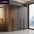 Wardrobe for home bedroom modern casual large capacity assembled multi-layer solid wood cabinet normcore storage light luxury wardrobe