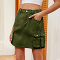 summer european and american cross-border women's fashion: new washed multi-pocket denim cargo skirt - trendy for  & independent e-commerce stores