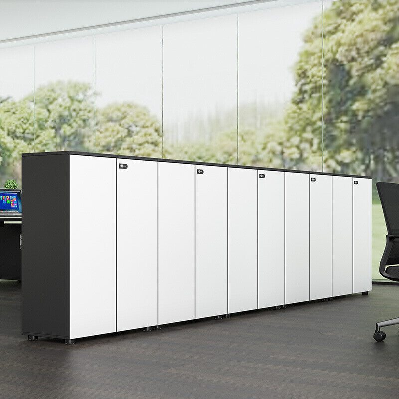 Saint-li filing cabinet - low profile, modern minimalist office storage cabinet for documents and records. features a lockable, combination-code security cabinet for confidential materials