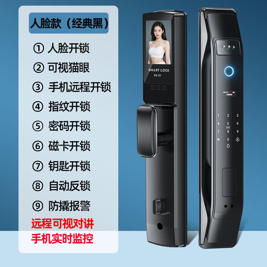 3d face recognition smart door lock, electronic lock, anti-theft door lock, entry door fingerprint lock, password lock - direct from shenzhen factory