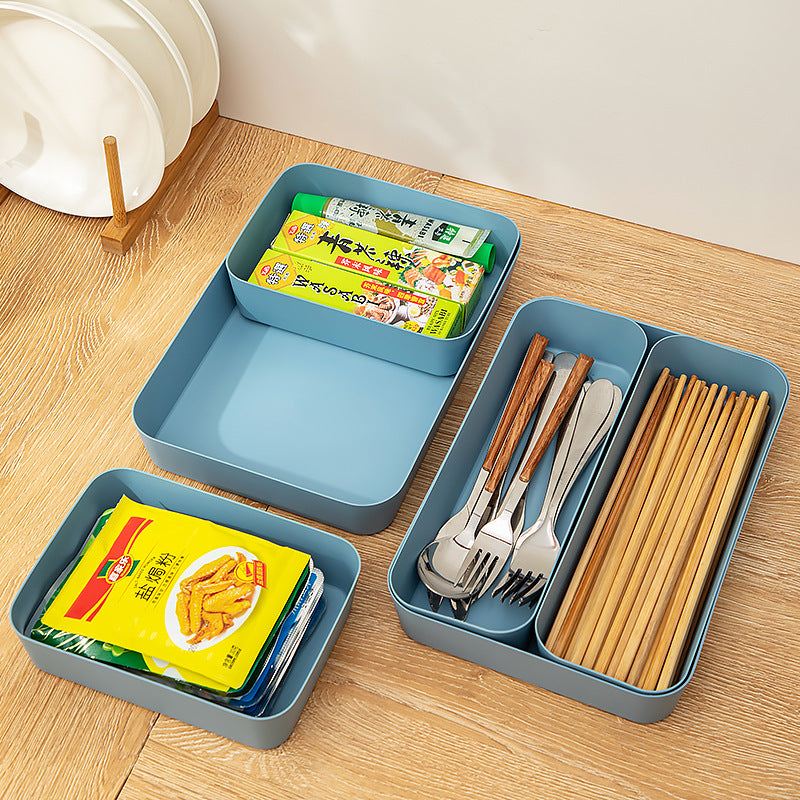 Kitchen Supplies Tableware Storage Box Desktop Seasoning Box Plastic Food Grade Drawer Organizing Storage Box Chopsticks Storage