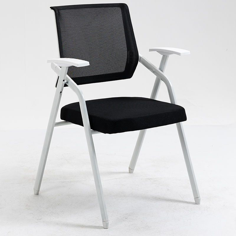 High-end training chair with tabletop, foldable with writing board, white office conference room desk and chair combo, conference chair