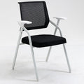 High-end training chair with tabletop, foldable with writing board, white office conference room desk and chair combo, conference chair