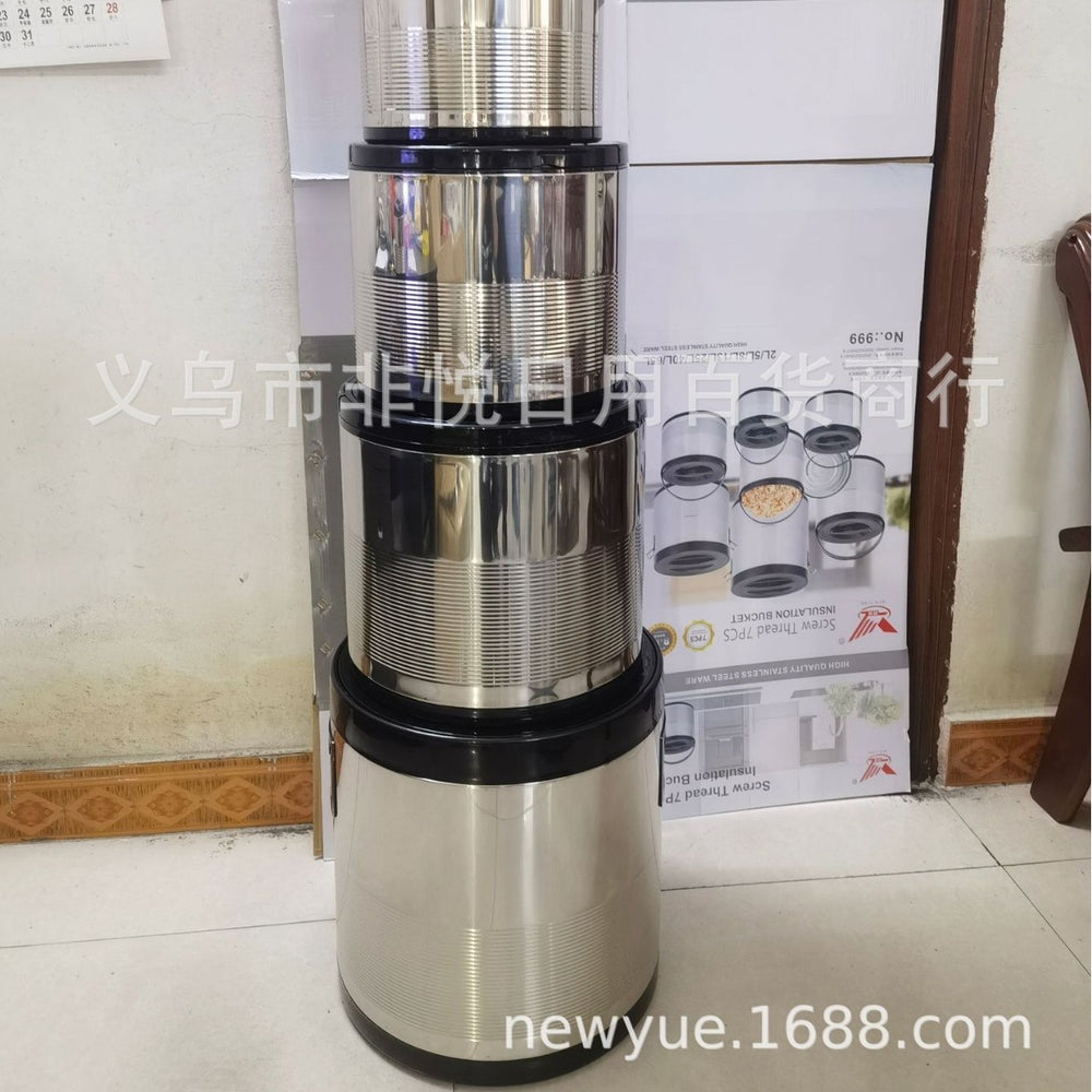 factory direct sales stainless steel insulated bucket portable insulated bucket large capacity commercial five-piece insulated pot