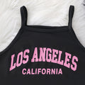 Girls' casual knitted pink hoodie sweatshirt, tank top, and drawstring sweatpants three-piece set for autumn (export quality)