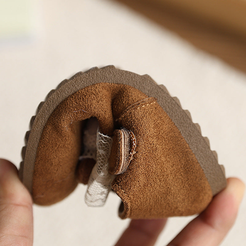 Spring new arrival small leather shoes baby soft bottom toddler shoes doll decoration birkenstock shoes western style princess shoes girl flats