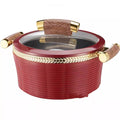 Food warmer insulated lunch box 3pcs 0.8l-2l-3.5l striped gold-rimmed food warmer
